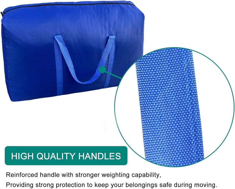 new 100L Extra Large Storage Bags, Big Moving Bags with Strong 2 Pack, Blue