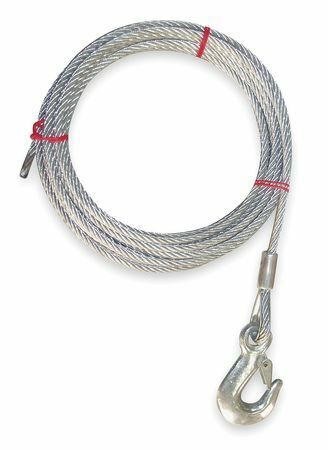 Dayton 1Dlj9 Winch Cable Gs 1/4 In x 25 Ft DAYTON - KOEEK