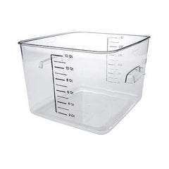 Rubbermaid Commercial 12 Qt Square Storage Container, Clear