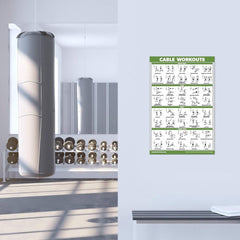 new 2 Pack: Dumbbell Workout Poster + Cable 18" x 24", LAMINATED 07FC0E-D4 - KOEEK