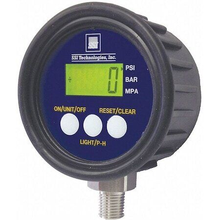 ny Ssi Mga-100-A-9V-R digital trykkmåler, 0 til 100 psi, i Mnpt, plast,