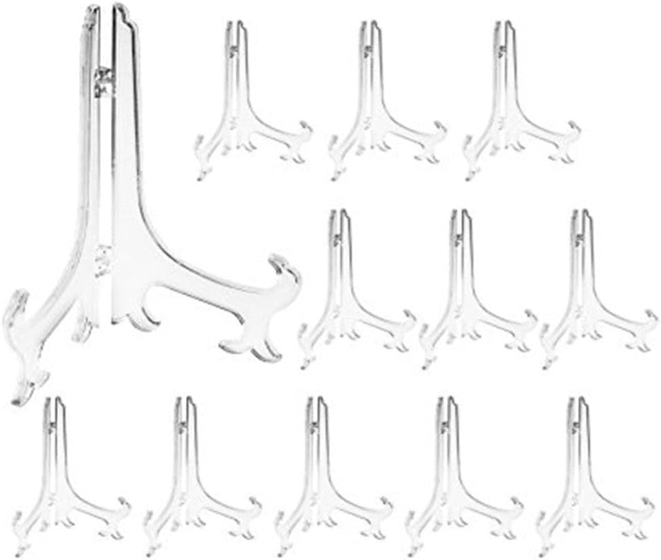 new Artliving 3 Inch Clear Plastic Easels or Stand/Plate 3 inch (12 pack), White ARTLIVING - KOEEK