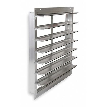 ny Dayton 53Dr18 36 In Backdraft Damper Wall Shutter, 39-1/2 In X 39-1/2 In