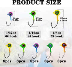 new Crappie Jig Heads, 40packs Fishing Heads Hooks Swimbait 1/32oz-40packs 07FC0E-D4 - KOEEK