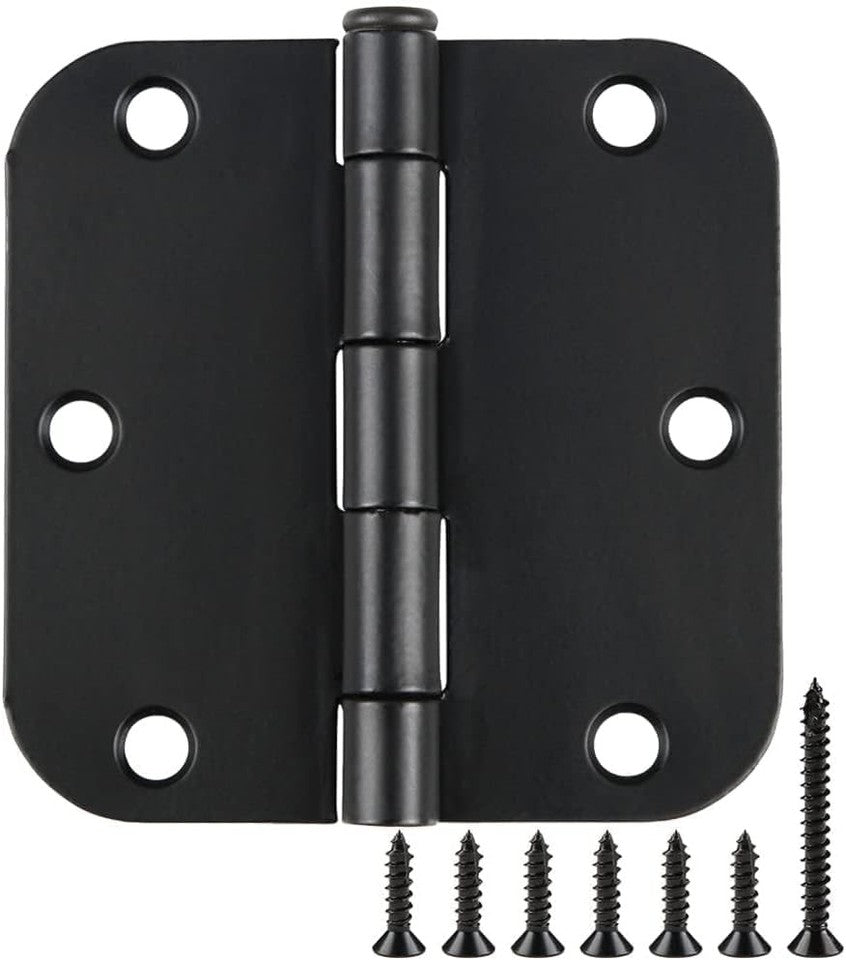 new 3 Pack Interior Matte Black Door Hinges 3 Pack-no squeak, Black-Rounded