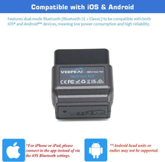 new Veepeak OBDCheck BLE Bluetooth OBD II Scanner Auto Diagnostic Scan Tool for... VEEPEAK - KOEEK