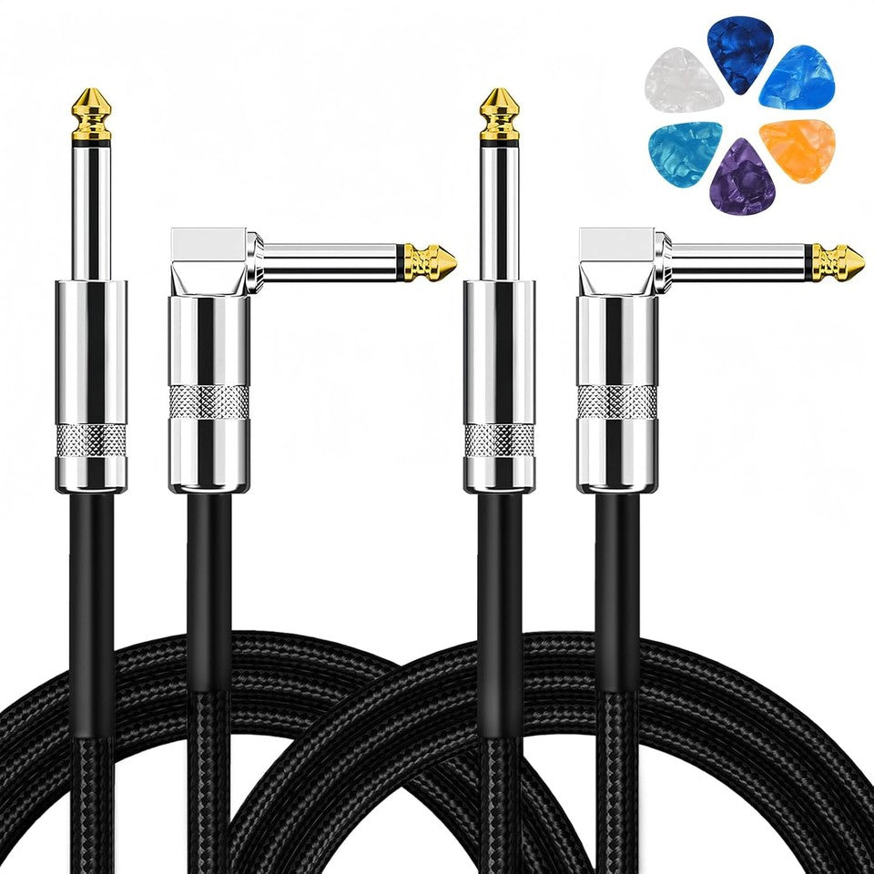 new 2-Pack Guitar Cable, 10ft Electric AMP Cord for Bass &... 07FC0E-D4 - KOEEK