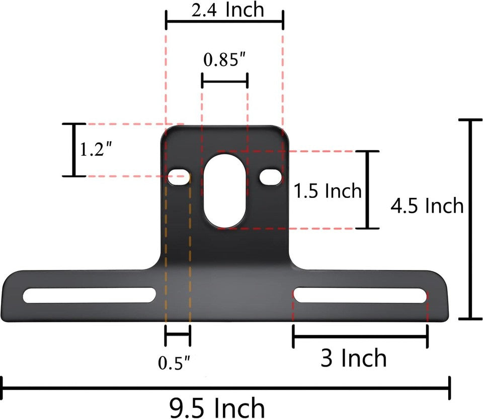 new Steel Heavy Duty License Plate Holder Bracket and Light Mount for Black 07FC0E-D4 - KOEEK
