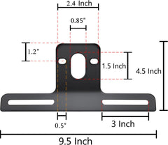 new Steel Heavy Duty License Plate Holder Bracket and Light Mount for Black 07FC0E-D4 - KOEEK