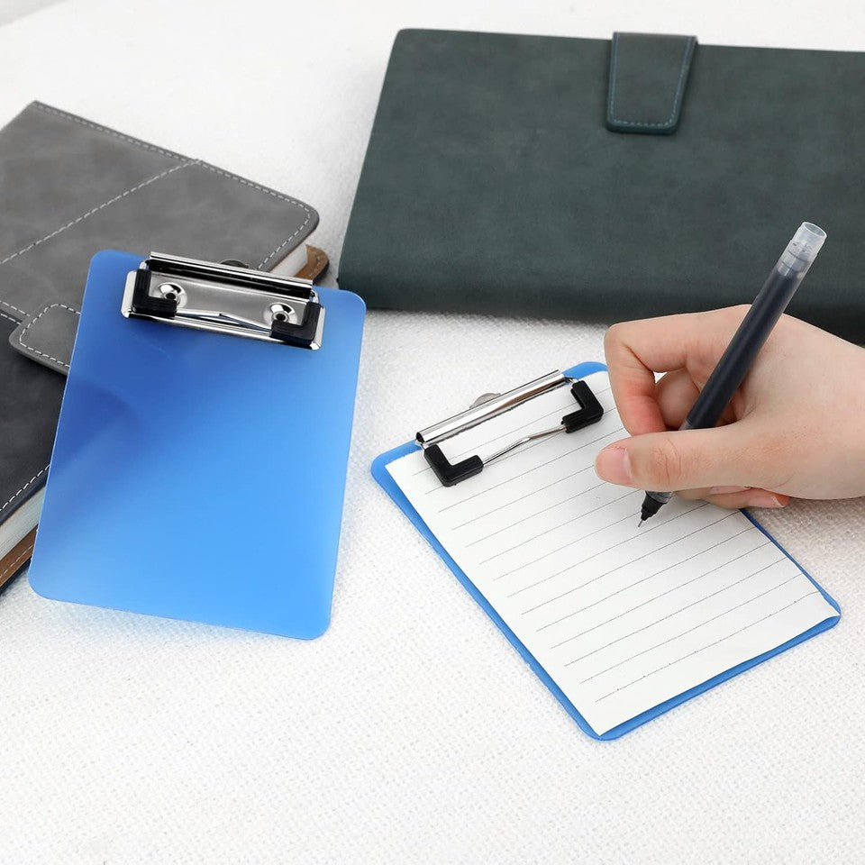 new 2 Pcs Mini Clipboard, Small Clipboards, 4" x 6" Clip Board Notepads Blue 07FC0E-D4 - KOEEK