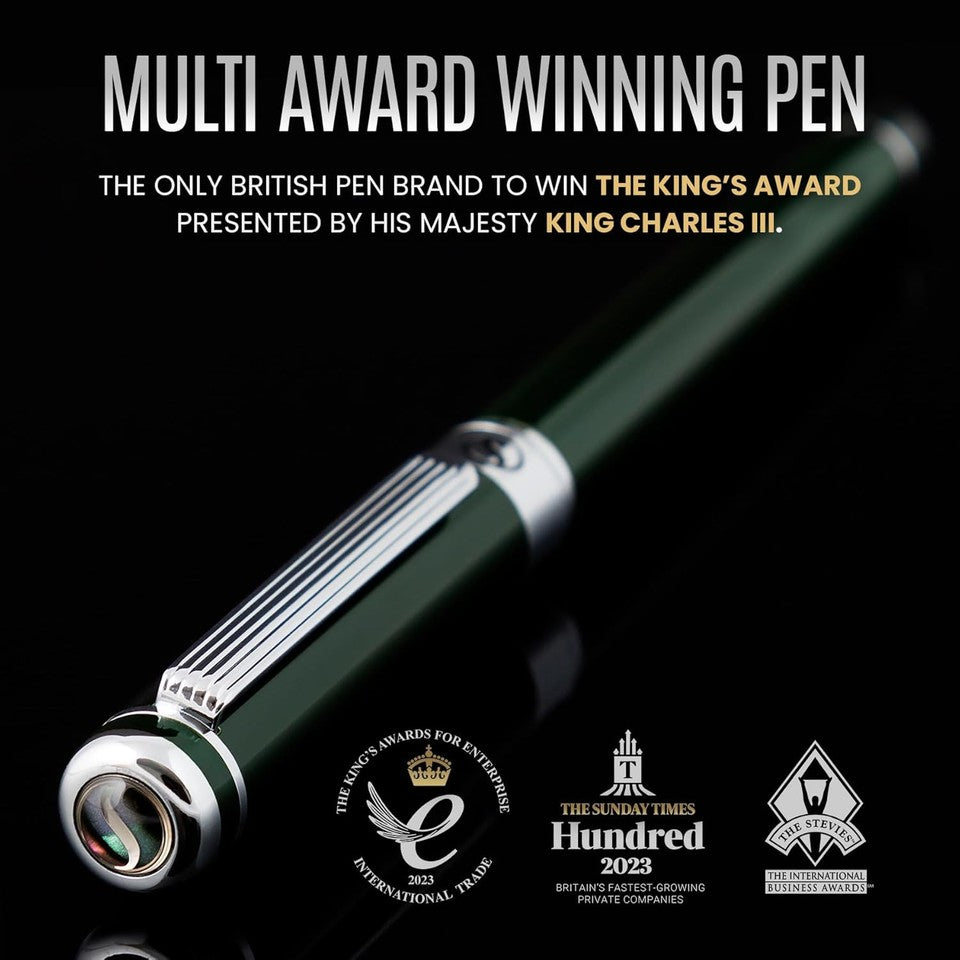new Scriveiner British 1 Count (Pack of 1), -British Racing Green with Chrome SCRIVEINER - KOEEK