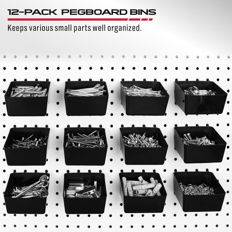 new Pegboard Organizer Peg Board Hooks: 300-Piece Hooks for Black 07FC0E-D4 - KOEEK