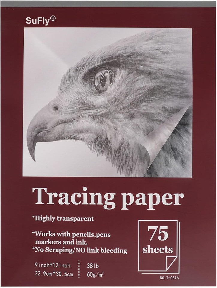 new Tracing Paper for Drawing, 9 X 12'' 9-x-12-inch:1 Pack, white 07FC0E-D4 - KOEEK