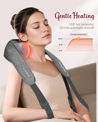 new Neck Massager with Heat, 6D Cordless Shoulder for Pain Grey 07FC0E-D4 - KOEEK