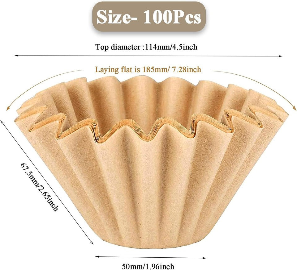 new 2-5 Cup Coffee Filters, Pack of 100 Unbleached Filters 5 W02, Brown 07FC0E-D4 - KOEEK