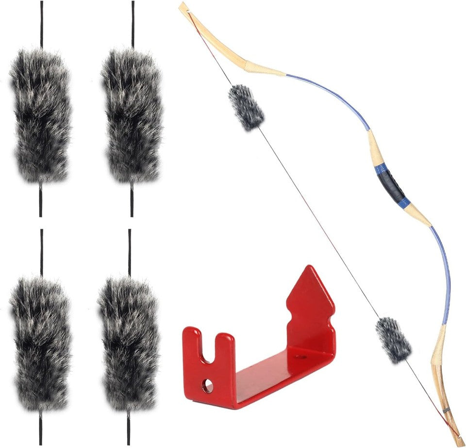 used SOPOGER Archery Bow String Silencers - 2 Pair Otter Hide & black SOPOGER - KOEEK