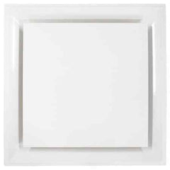 new American Louver Str-Pq-10W 10 In Square Square Plaque Ceiling Diffuser, White koeek - KOEEK