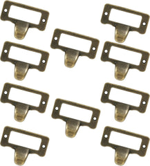 new Bivethoi 10 Pcs Vintage Label Tag Holder Pull Handle Bronze File BIVETHOI - KOEEK