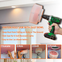 new 6-1/8 Hole Saw for Recessed Lights Can Lights, 6 inch, Orange 07FC0E-D4 - KOEEK