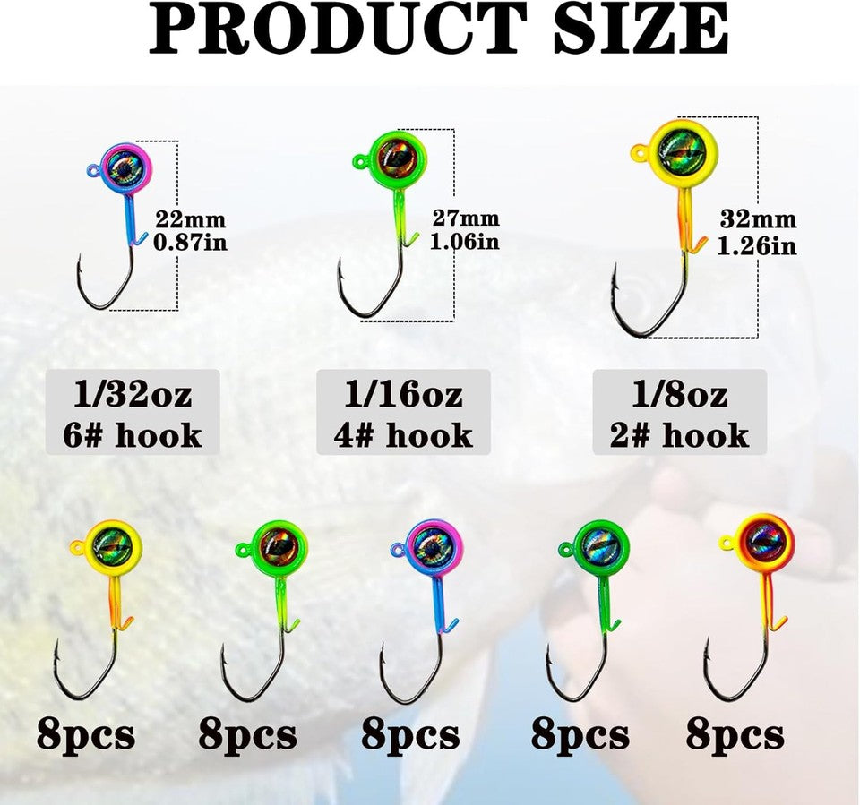 new Crappie Jig Heads, 40packs Fishing Heads Hooks Swimbait 1/32oz-40packs 07FC0E-D4 - KOEEK