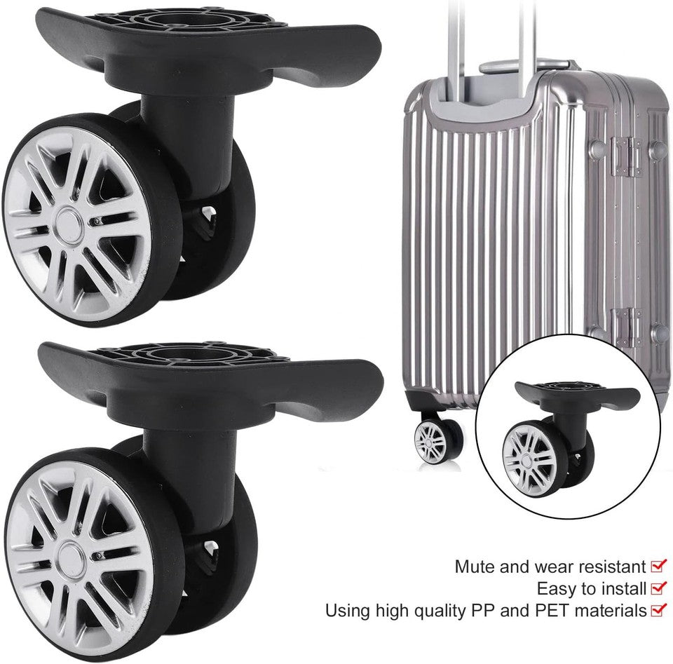 new 1 Pair Luggage Suitcase Wheels, Trunk Wheel Spare Part defult 07FC0E-D4 - KOEEK