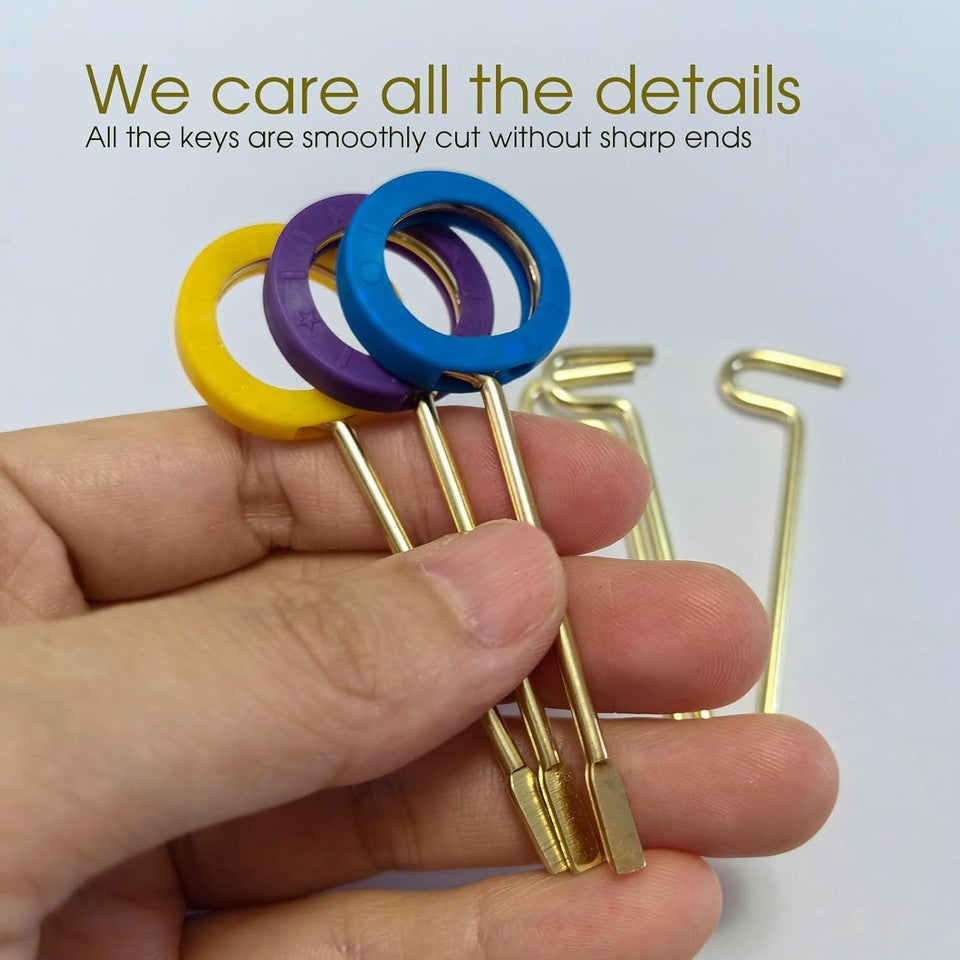 new Interior Bedroom & Bathroom Door Emergency Keys Compatible with Kwikset Gold 07FC0E-D4 - KOEEK