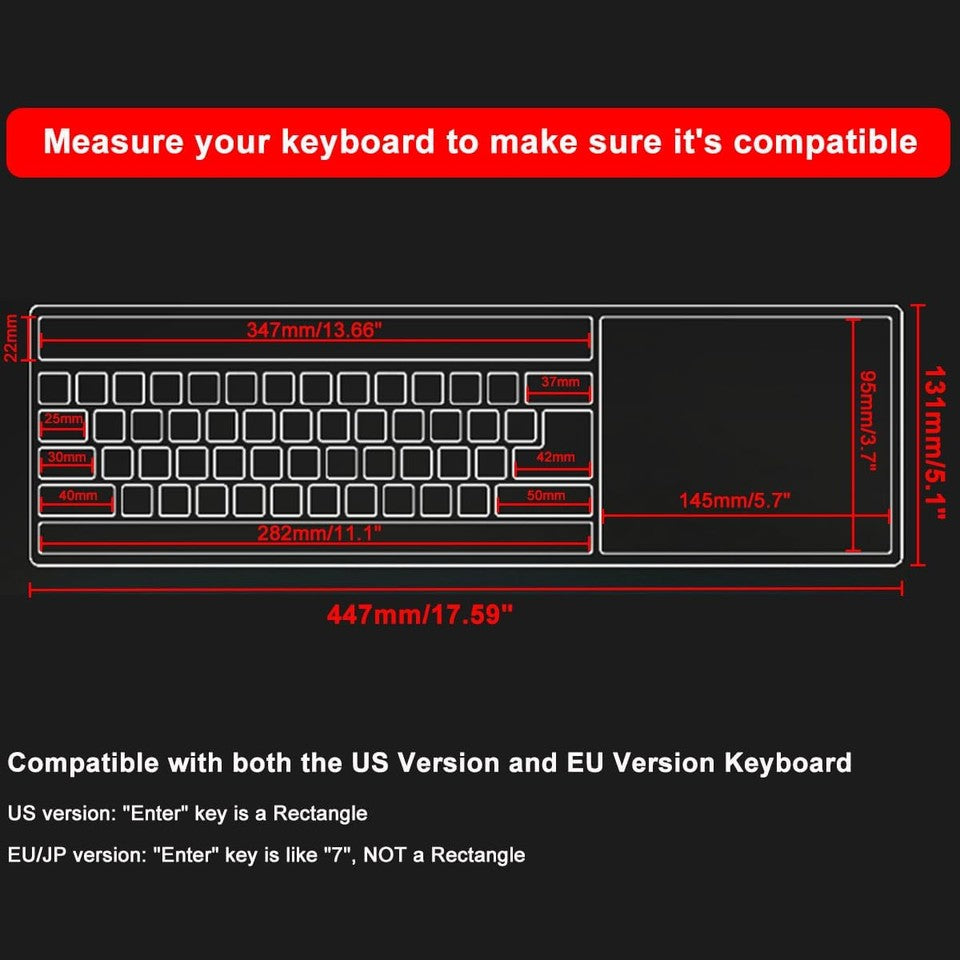 new (2 Pack) Universal Clear Anti-Dust Keyboard Skin Protector Cover for 07FC0E-D4 - KOEEK