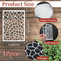 new Jeffdad 12 Pcs Stencils for Crafts Reusable, Texture 8.27 x 5.9 Inch JEFFDAD - KOEEK