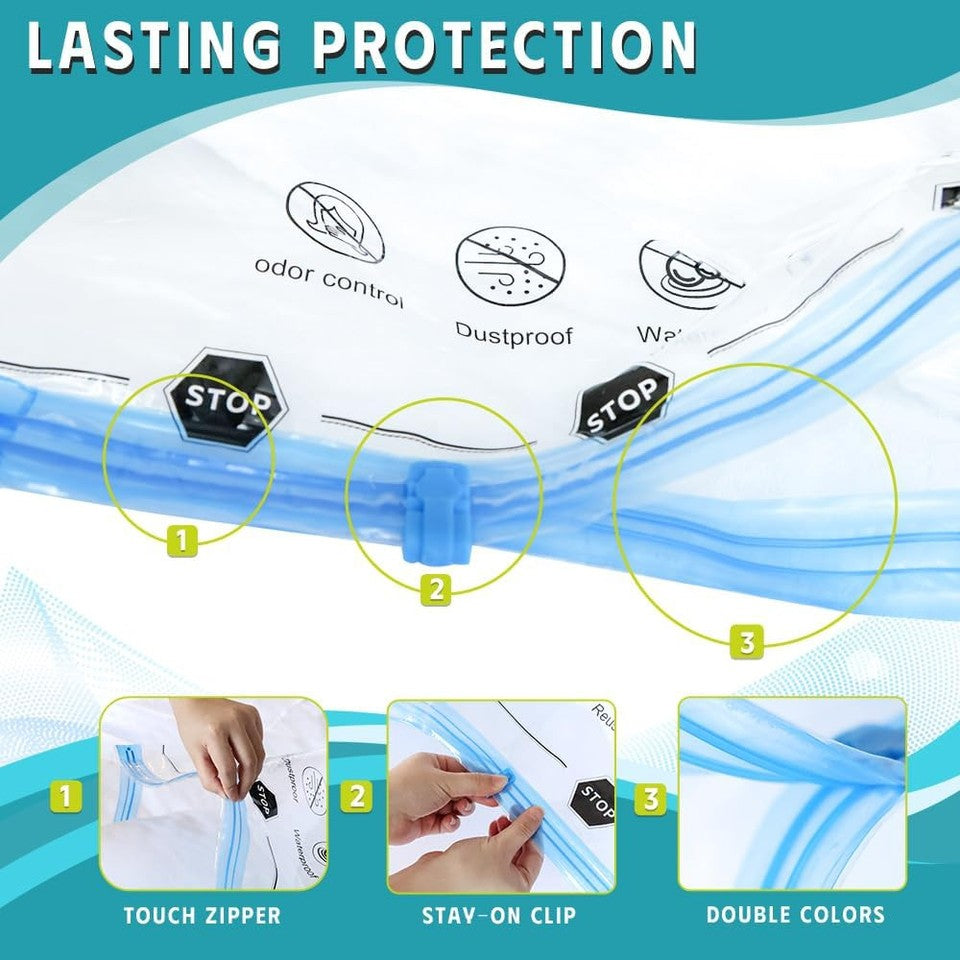 new 6 Pack Vacuum Storage Bags, Seal Bags for 6 COMBO, transparent 07FC0E-D4 - KOEEK