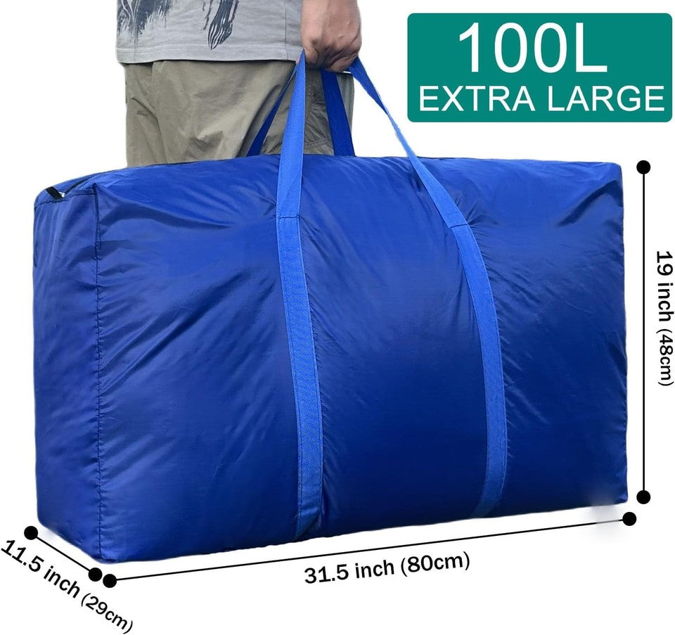 new 100L Extra Large Storage Bags, Big Moving Bags with Strong 2 Pack, Blue 07FC0E-D4 - KOEEK
