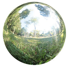 new Kesywale Gazing Balls for Garden, Home Outdoor Hollow Sphere 4 Inch, Silver KESYWALE - KOEEK