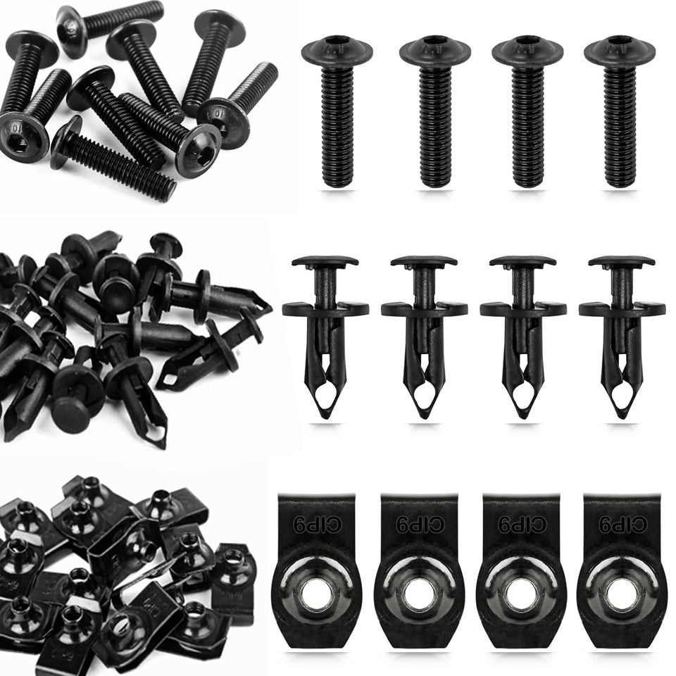 new Xislet Set of 30pcs Body Panel Torx Screw 7519650, U-Type One Size, Black XISLET - KOEEK