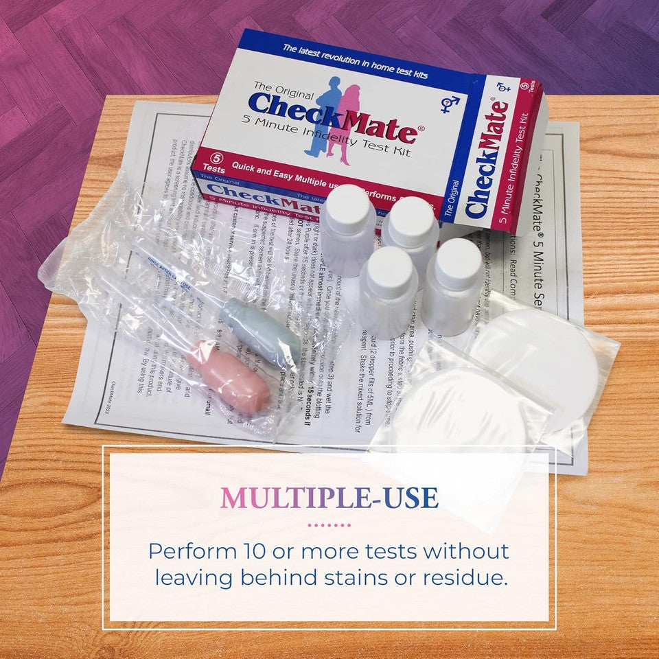 new Check Mate Infidelity Test Kit - 10 Tests - your spouse, boyfriend,...