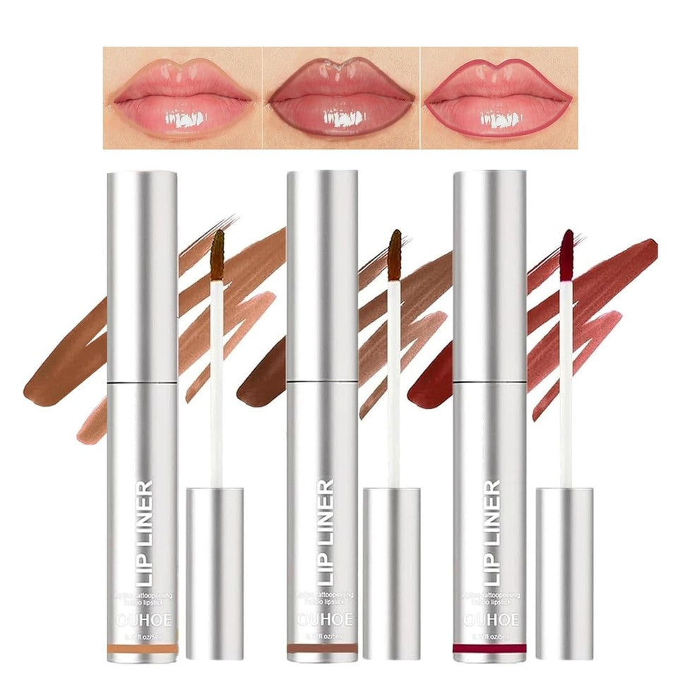 new 3 Colors Peel Off Lip Liner Tattoo, Stain with Matte multicolor 07FC0E-D4 - KOEEK