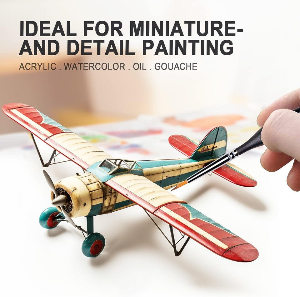 new Golden Maple Miniature Paint Brushes, 15PC Model Brushes Micro 15BK, Black GOLDEN MAPLE - KOEEK