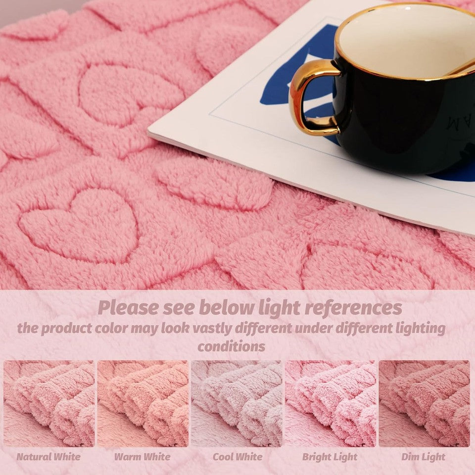 new MACE Valentines Day Love Throw Blanket (50"x60&quot;), Pink-heart
