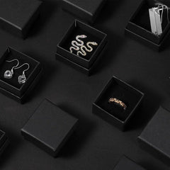 new Sasyl 200 Pcs Jewelry Gift Boxes Bulk Cardboard Ring Earring Black Color 07FC0E-D4 - KOEEK