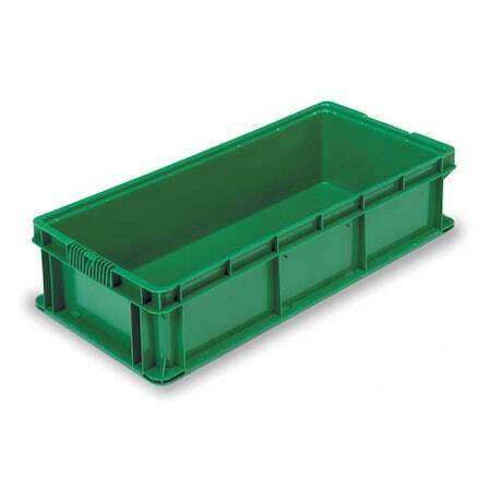 new Orbis Nxo3215-7 Straight Wall Container, Green, Plastic, 32 In L, 15 In W, 7 koeek - KOEEK