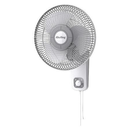 new Air King 9012 Wall Mount Fan, 12 In Oscillating, 3 Speeds, 120Vac, White Air King - KOEEK