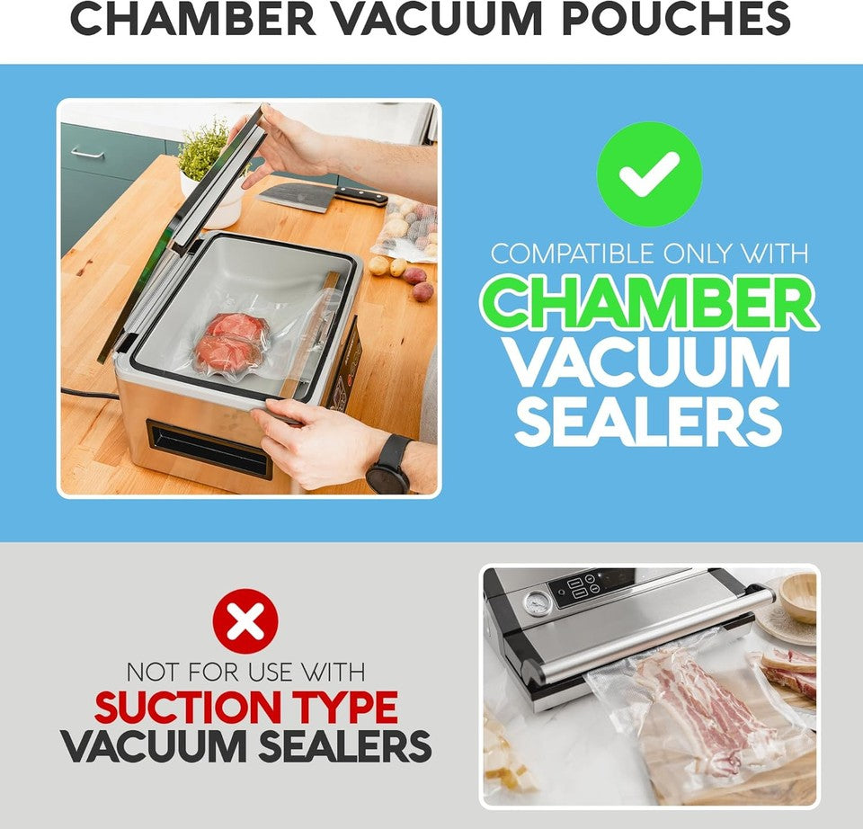 new Avid Armor Chamber Vacuum Sealer Bags – Heavy Duty, 10x10, Clear - 250 AVID ARMOR - KOEEK
