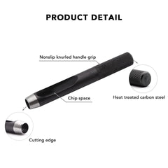 new 9 Pieces Heavy Duty Round Punch Set（3mm-12mm） with a 9 black, Silver, Black 07FC0E-D4 - KOEEK