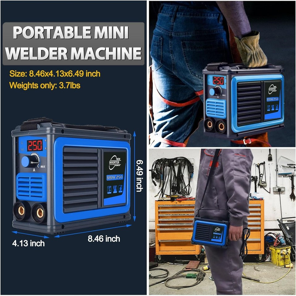 new Stick Welder,Portable Welder Machine 110V IGBT Digital Display LCD Blue 07FC0E-D4 - KOEEK