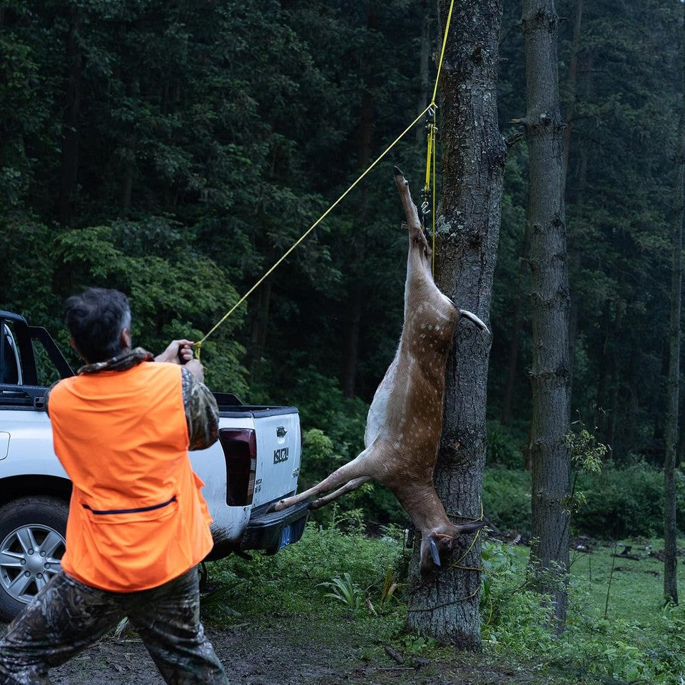 new Deer Hanger, Elk Hoist Pulley Lift System with Gambrel, Hunting Game Hanging... 07FC0E-D4 - KOEEK