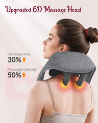 new Neck Massager with Heat, 6D Cordless Shoulder for Pain Grey 07FC0E-D4 - KOEEK