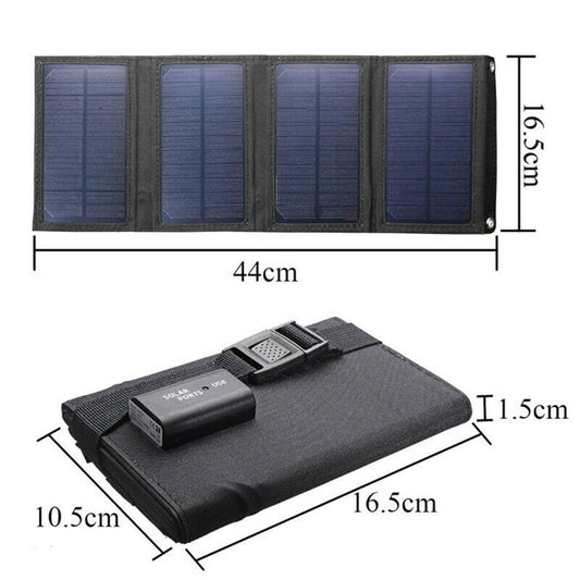 ny bærbar 100W USB sammenleggbar solpanellader Solenergibank for mobiltelefon USA