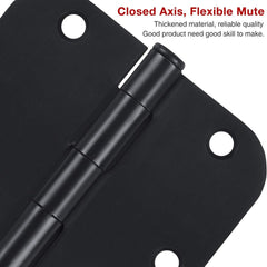new 3 Pack Interior Matte Black Door Hinges 3 Pack-no squeak, Black-Rounded 07FC0E-D4 - KOEEK