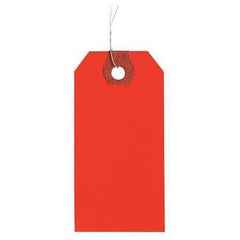 new Zoro Select 1Gyz2 2-1/8" X 4-1/4" Fluorescent Red Paper Wire Tag, Pk1000