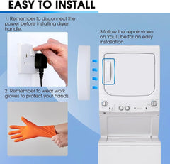 new WE01X30378 Dryer Door Handle Replacement for Ge Clothes Laundry White Color 07FC0E-D4 - KOEEK