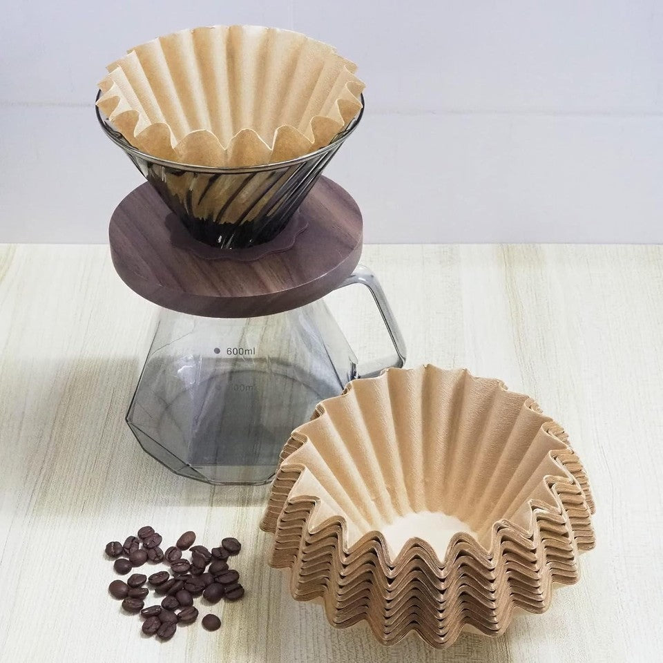 new 2-5 Cup Coffee Filters, Pack of 100 Unbleached Filters 5 W02, Brown 07FC0E-D4 - KOEEK