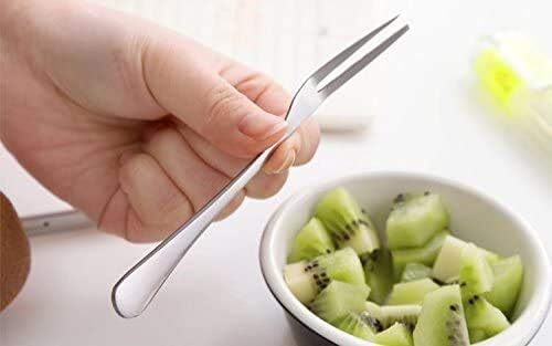 used Crab Stainless Steel Forks,Escargot Forks 2 Prong Tasting Appetizer 10 pcs 07FC0E-D4 - KOEEK